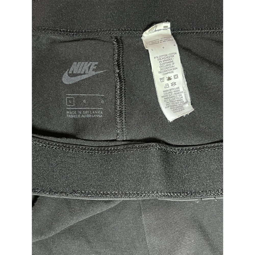 Nike Black Athletic Capri Leggings with Red Swoosh - Picture 5 of 5
